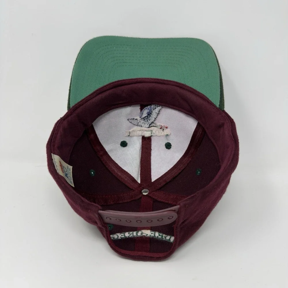 Vtg Duck Pond Cellars Merlo & Green Embroidered Duck Baseball Hat Cap Adjustable